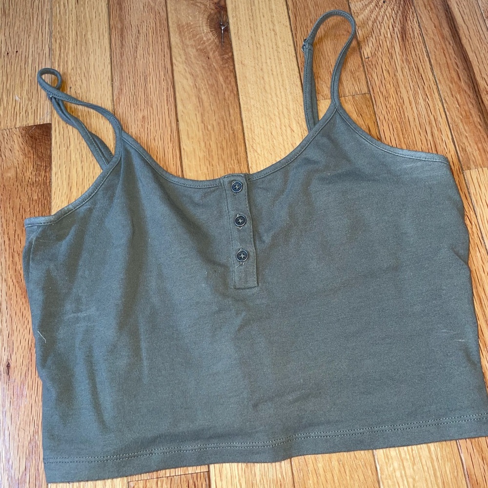 Green Crop Top